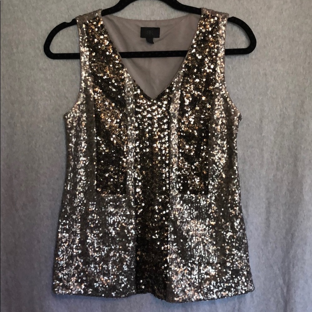 Banana Republic sequin sleeveless blouse